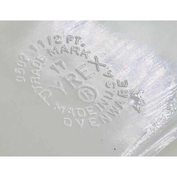 Vintage Pyrex Butterprint Amish White Turquoise 1 1/2 Pint Ovenware 0502 No Lid - Picture 7 of 9